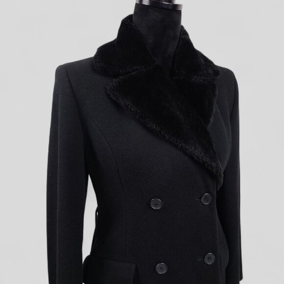 United Colors Of Benetton Wool Blend Long Coat Size XS - Picture 6 of 12